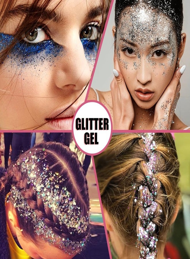 Estanoite Body Glitter Face Glitter Makeup Festival Glitter, 20 Colors Face and Body Glitter Gel, Hair Glitter Gel, Body Makeup - Image 5